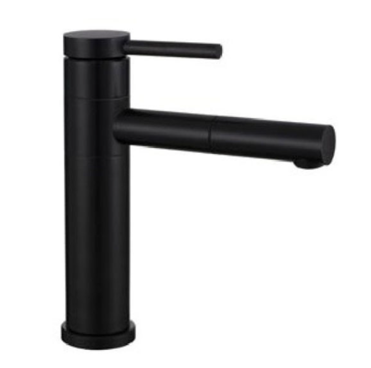 Eveberg Abacus XL – Μπαταρία νιπτήρα αναμεικτική με βαλβίδα clic-clac Black Matt